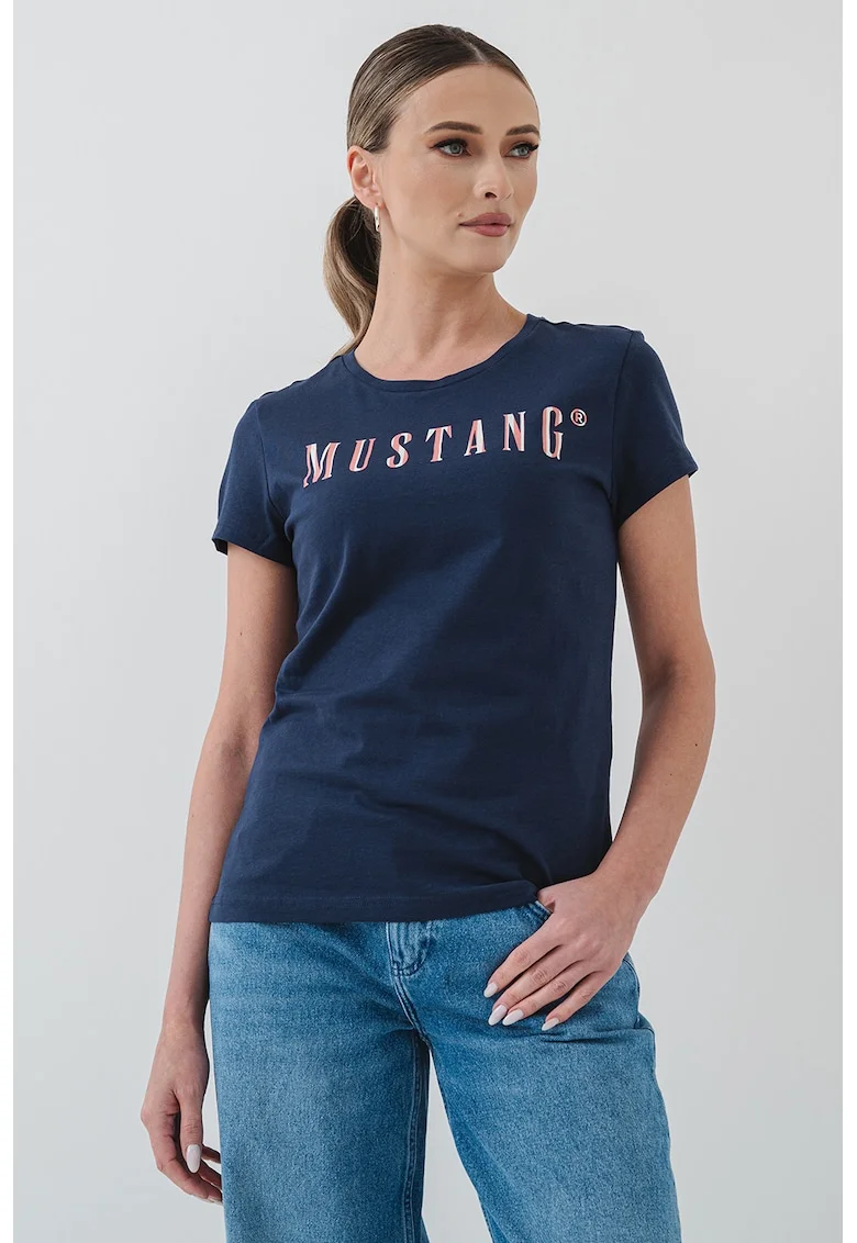 Tricou cu imprimeu logo Loa, Albastru indigo