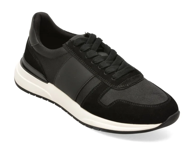 Pantofi sport ALDO negri, ROBBEN 001, din material textil si piele naturala