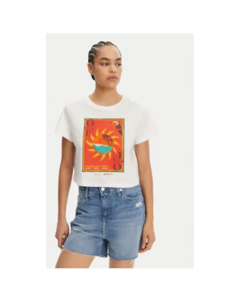 Tricou dama  ERJZT05921, Bumbac, Alb, Alb