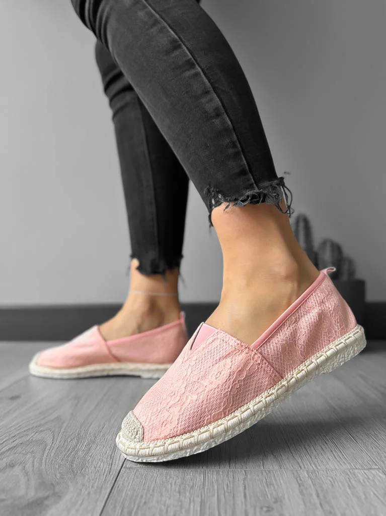 Espadrile dama casual roz Y031