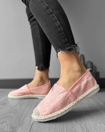 Espadrile dama casual roz Y031