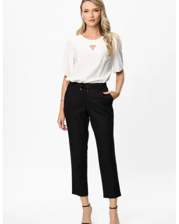 Bluza cu maneci medii sii decupat Rafaela, Alb