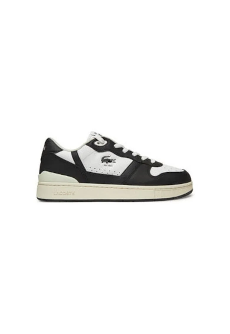 Pantofi sport barbati, 748SMA0042,  Piele naturala, 47 EU, Alb/Negru, Alb/Negru