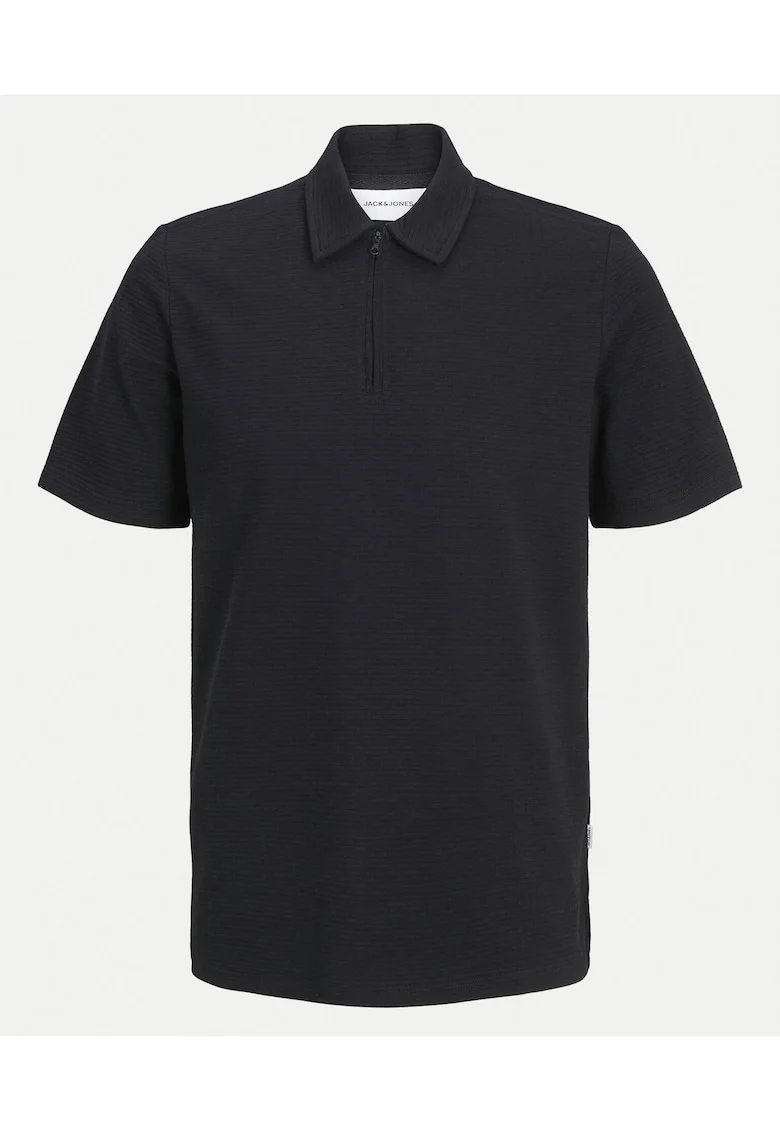 Tricou Polo barbati Jack Jones, 12269338, Bumbac/Poliester, Negru, Negru
