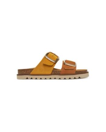 Slapi dama, 700683-06,  Piele naturala, 36 EU, Maro/Galben, Maro/Galben