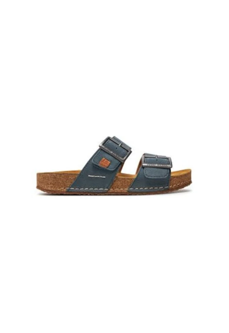 Slapi dama, 64905,  Piele naturala, Bleumarin