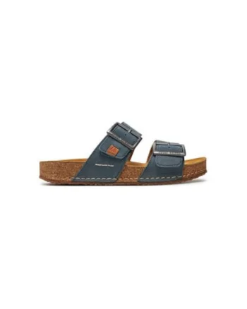Slapi dama, 64905,  Piele naturala, Bleumarin