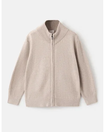 Cardigan tricotat cu fermoar