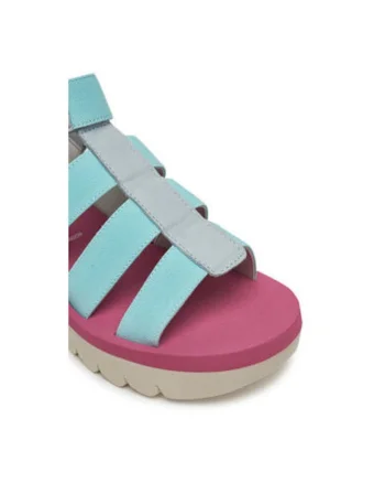 Sandale dama, YOJI198FLY,  Textil, Albastru