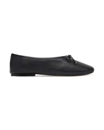 Balerini dama,  piele naturala, negru
