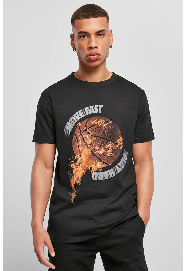 Tricou cu imprimeu grafic, Negru