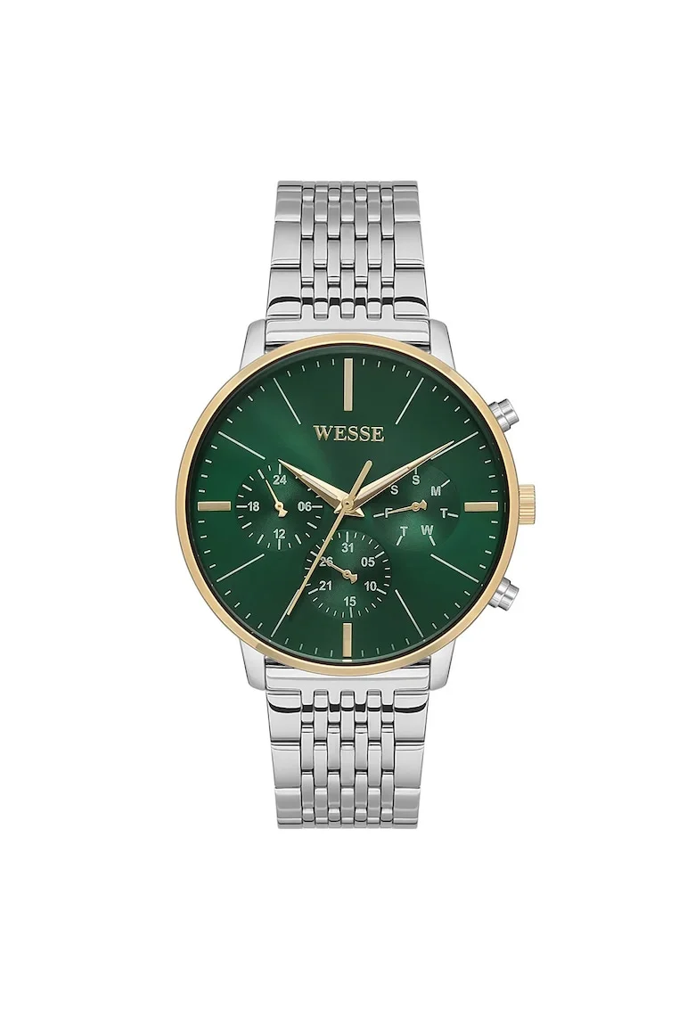 Ceas barbatesc  model WWG401105SSA, curea din otel gri, cadran verde, 42x42mm
