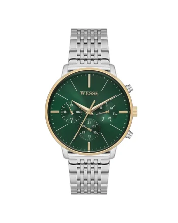 Ceas barbatesc  model WWG401105SSA, curea din otel gri, cadran verde, 42x42mm