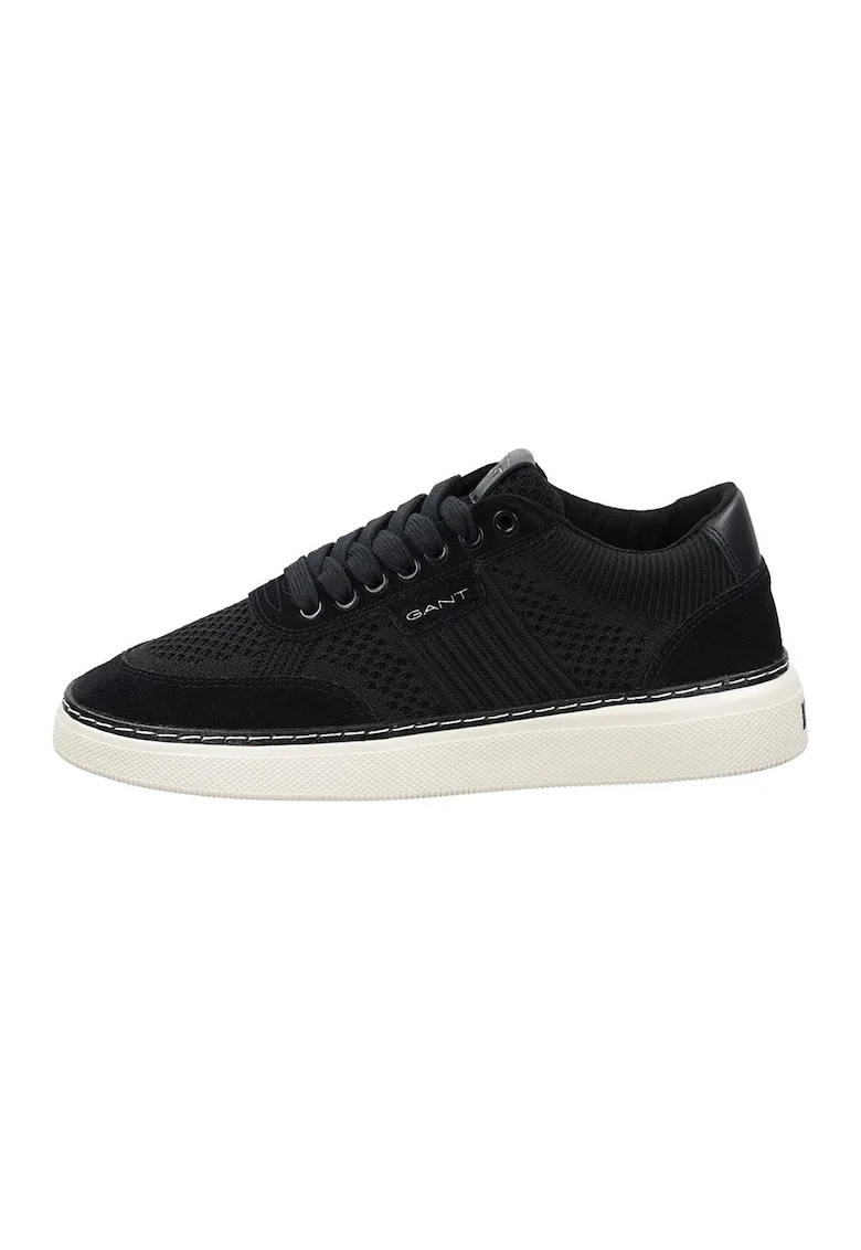 Pantofi sport cu garnituri din piele intoarsa San Prep, Negru