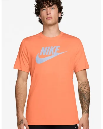 Tricou cu imprimeu logo Icon Futura, Gri/Portocaliu dovleac