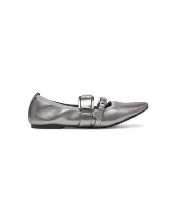 Balerini  K1511477, Piele naturala, Argintiu, Argintiu