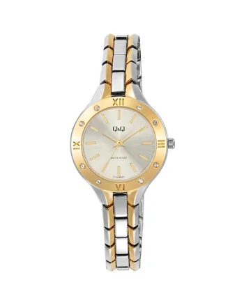Ceas analogic de dama  F17A-005PY, lant metalic