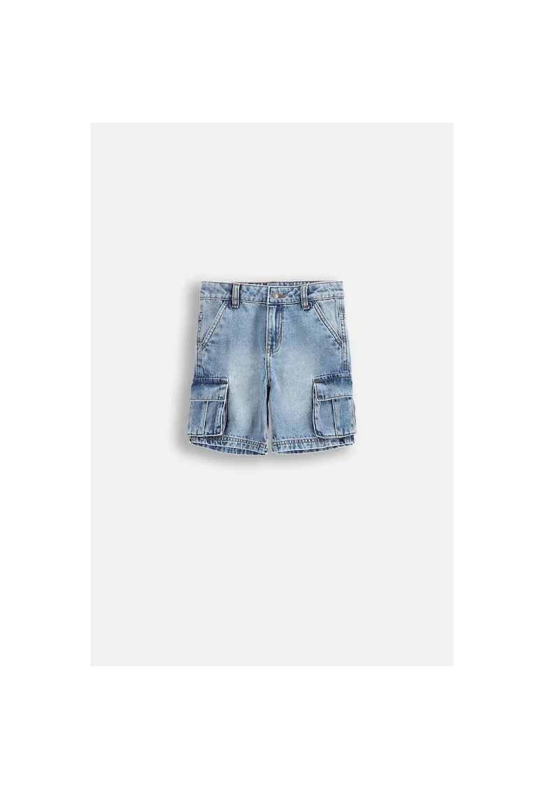 Pantaloni scurti copii,  albastru, bumbac