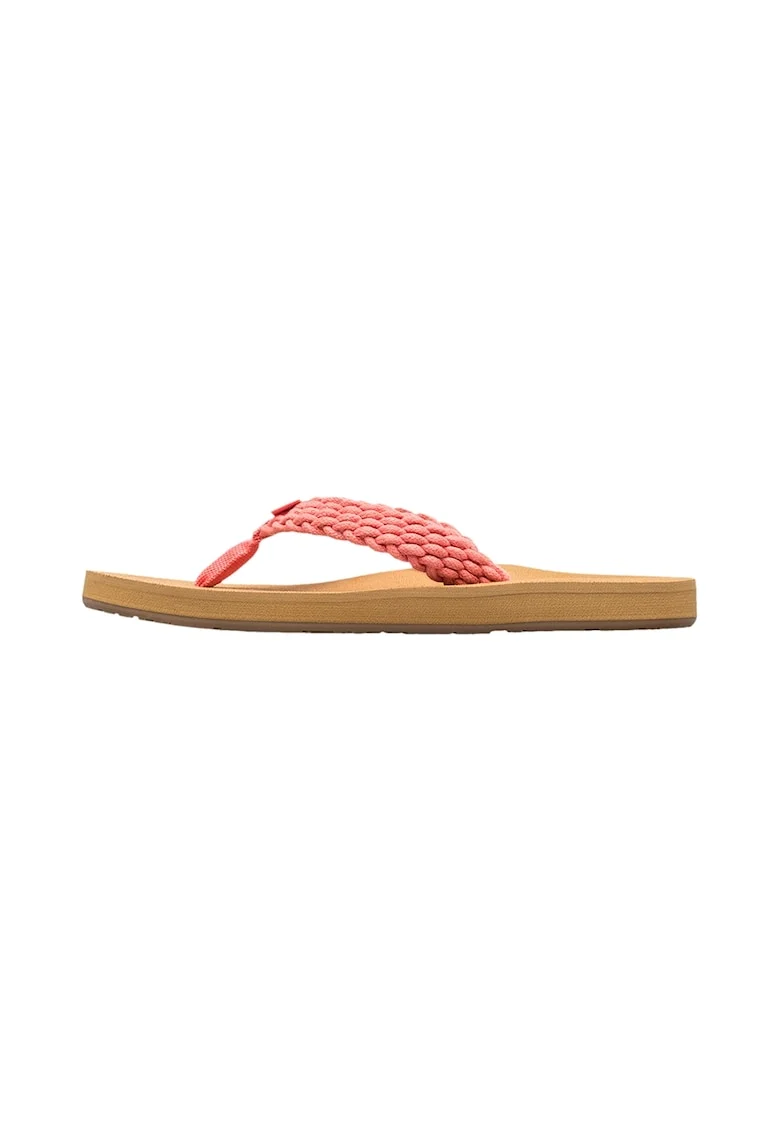 Papuci flip-flop cu aspect impletit Porto, Roz somon