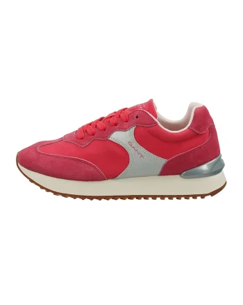 Pantofi sport cu garnituri de piele intoarsa Bevinda, Roz/Argintiu