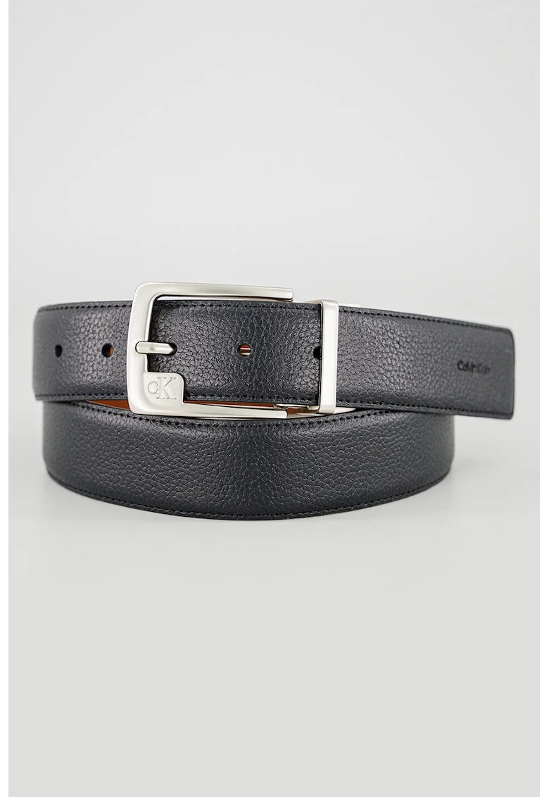Curea reversibila de piele, Negru/Maro