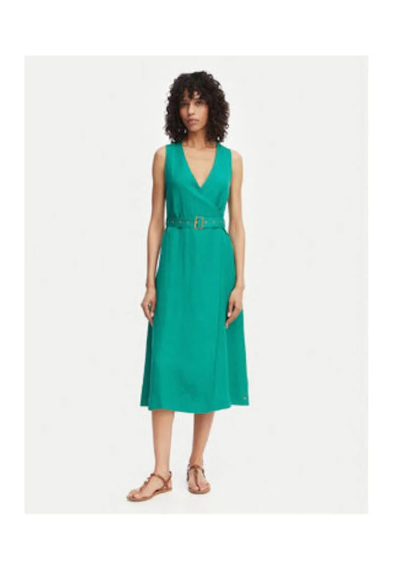 Rochie midi cu decolteu in V