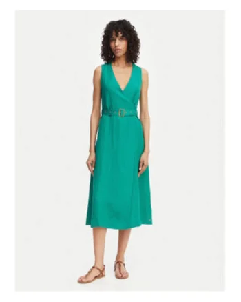 Rochie midi cu decolteu in V