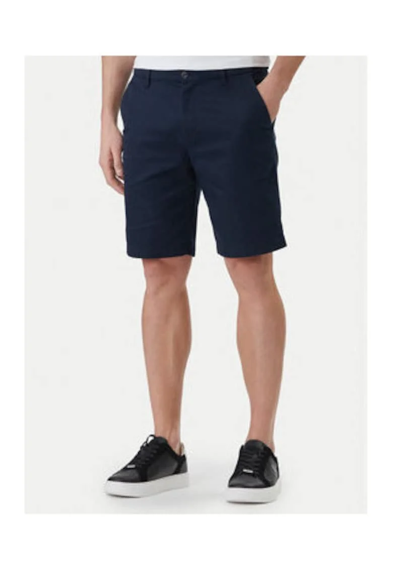 Pantaloni scurti din amestec de bumbac cu snur de ajustare in talie,
