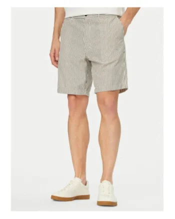 Bermude relaxed fit cu imprimeu in dungi,