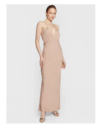 Rochie maxi cu decolteu in V,