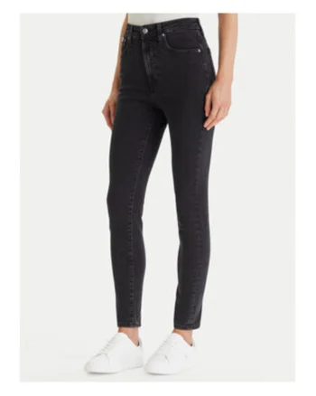 Blugi super skinny cu talie inalta,