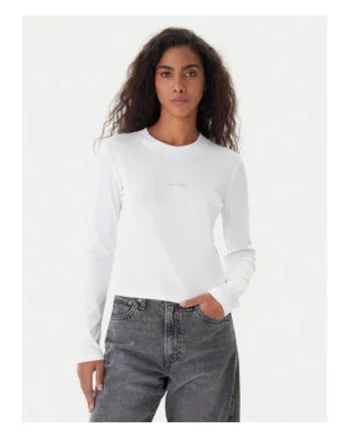Bluza slim cu decolteu la baza gatului,