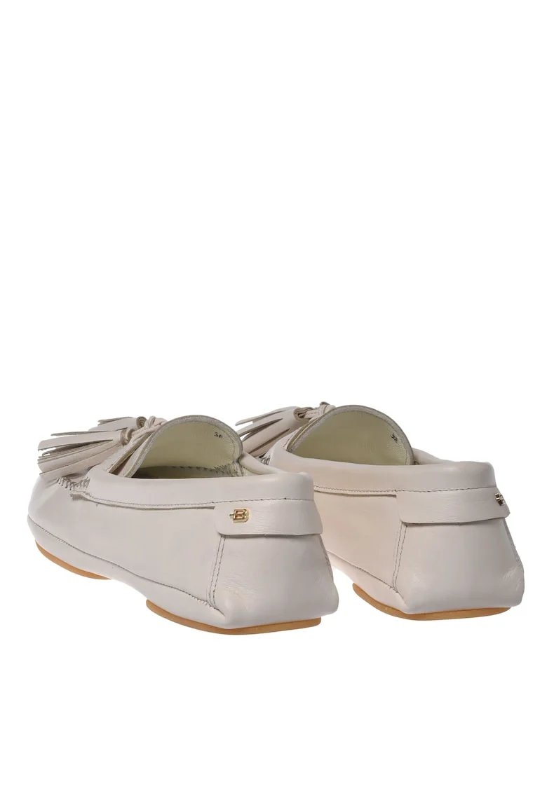 Pantofi loafer din piele, Alb murdar