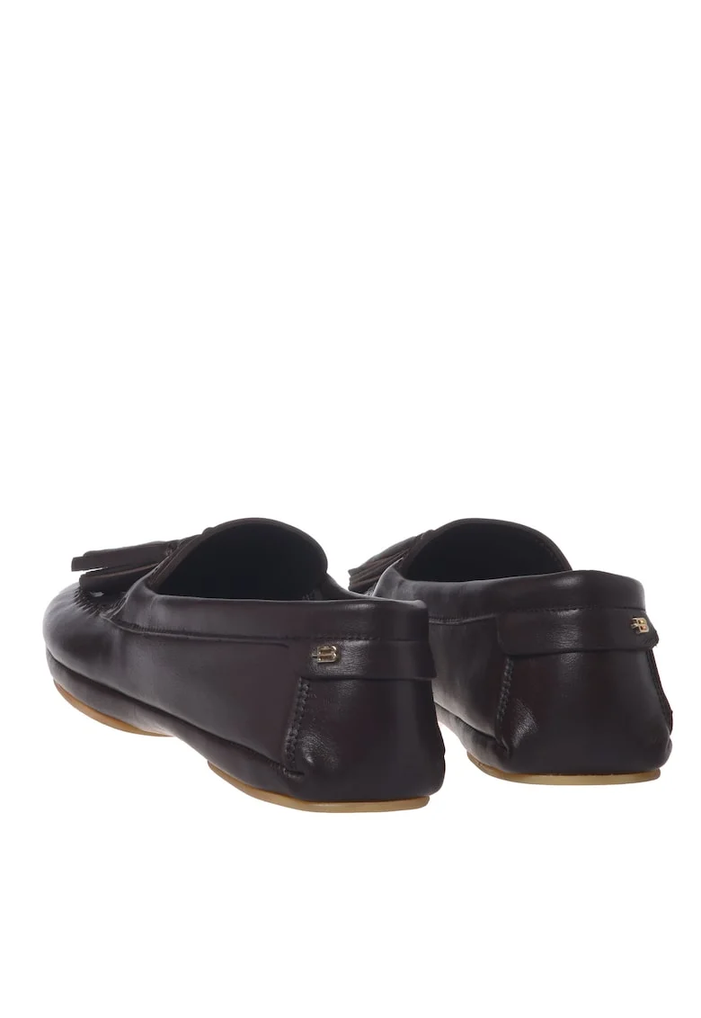 Pantofi loafer din piele, Maro