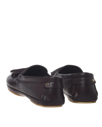 Pantofi loafer din piele, Maro