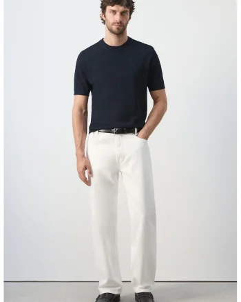 Tricou regular fit din amestec de bumbac, Bleumarin