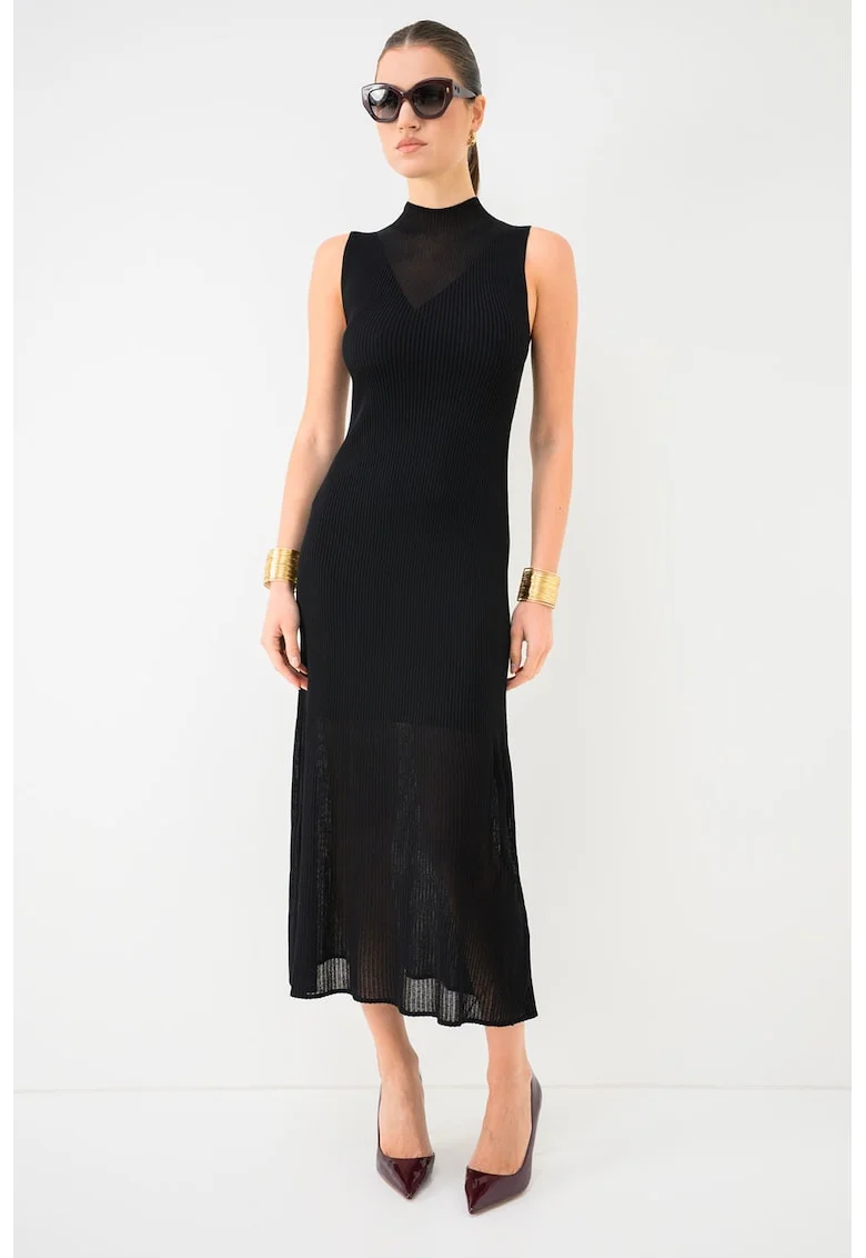Rochie lunga cambrata, Negru