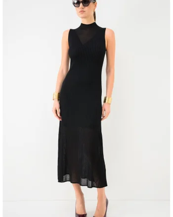 Rochie lunga cambrata, Negru