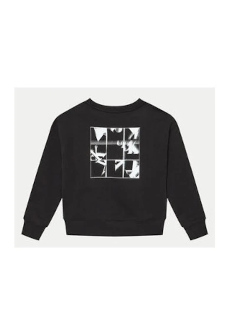 Bluza sport din bumbac cu imprimeu logo