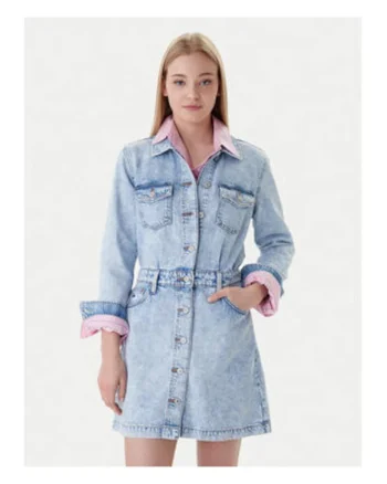 Rochie din denim cu buzunare