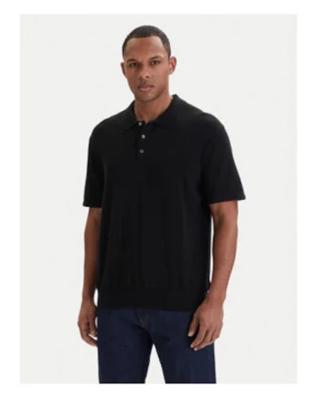 Tricou din bumbac cu guler polo si model uni