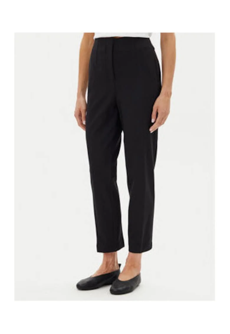 Pantaloni crop cu talie inalta