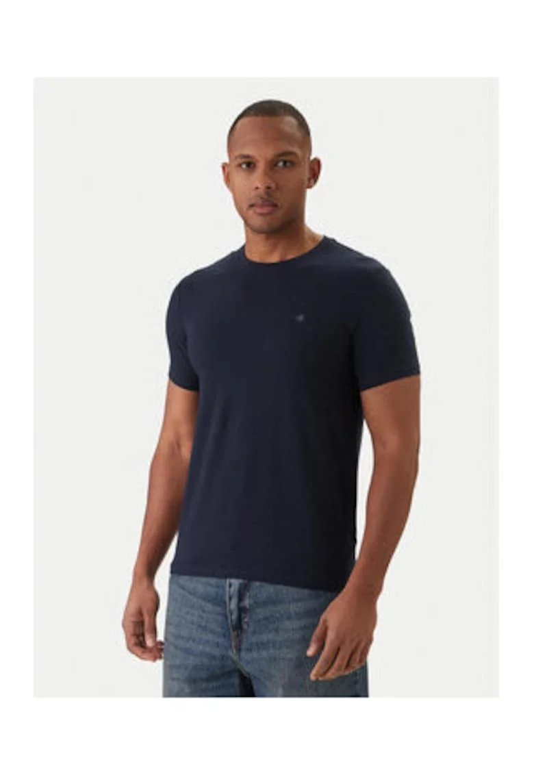 Tricou regular fit din bumbac cu model uni