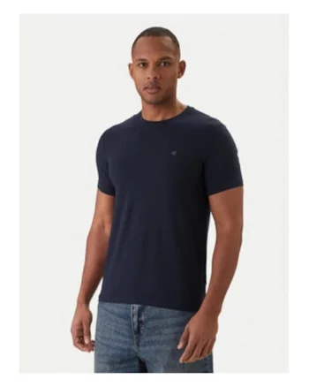 Tricou regular fit din bumbac cu model uni