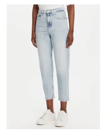 Blugi decolorati Mom Fit