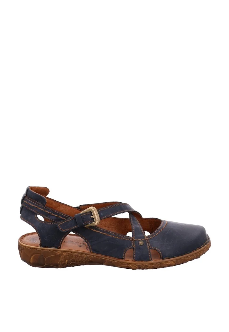 Sandale dama  piele naturala, albastru,