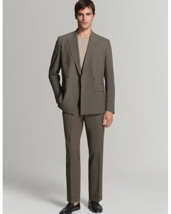 Pantaloni regular fit, Maro camel