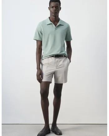 Tricou polo din amestec de bumbac, Verde pastel