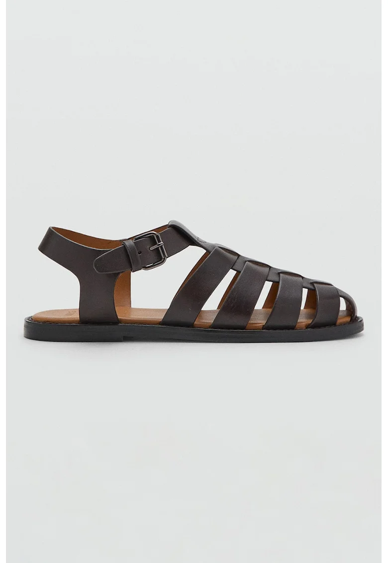 Sandale din piele, Maro inchis