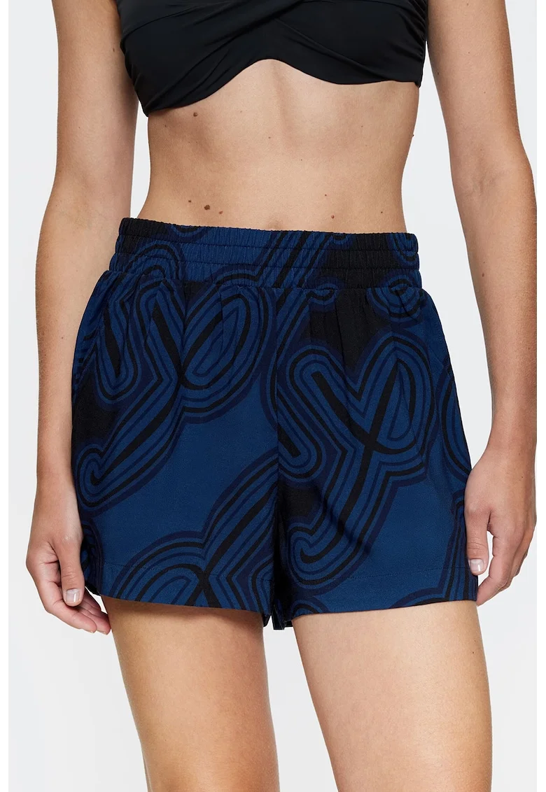 Pantaloni scurti cu buzunare laterale MyWear, Negru/Bleumarin
